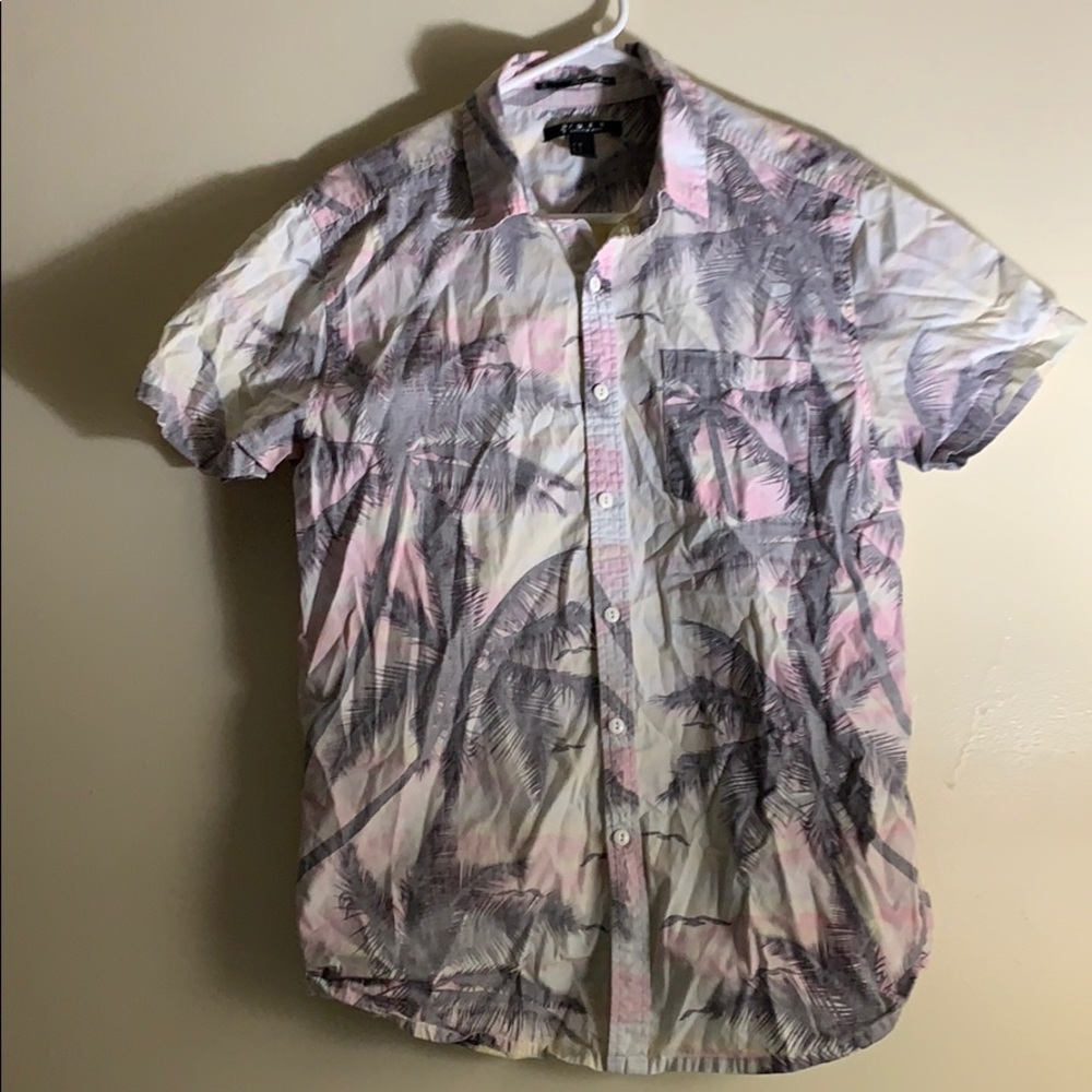 21Men Tropical Hawaiian Button Down Shirt
